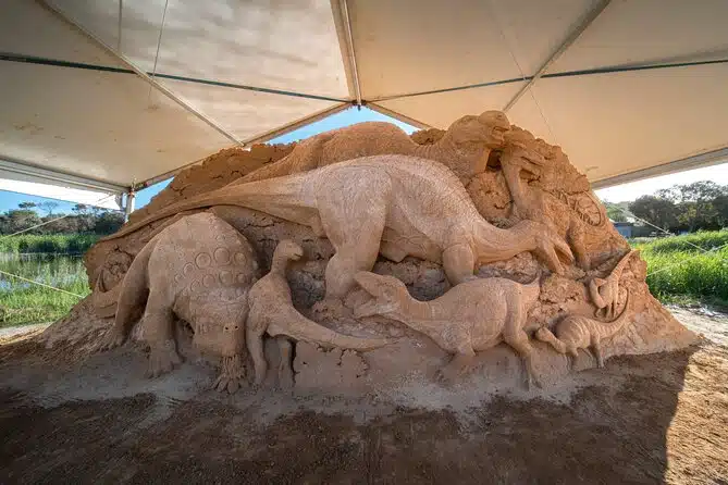 Dino In Sand with Park Entry